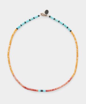 Mikia Heishi Beans Oyster Coral Turquoise