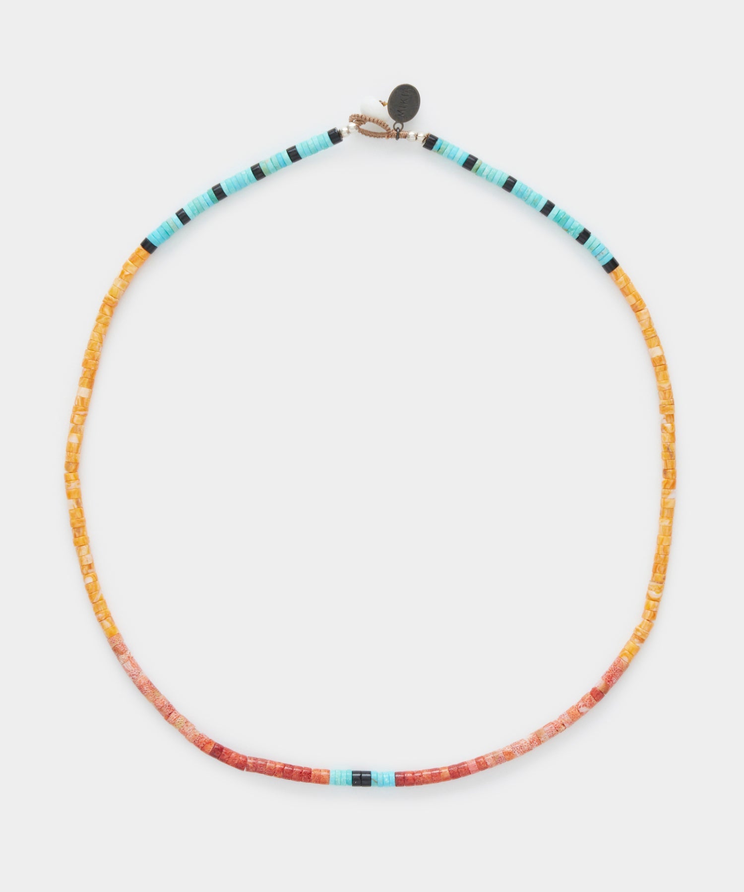 Mikia Heishi Beans Oyster Coral Turquoise