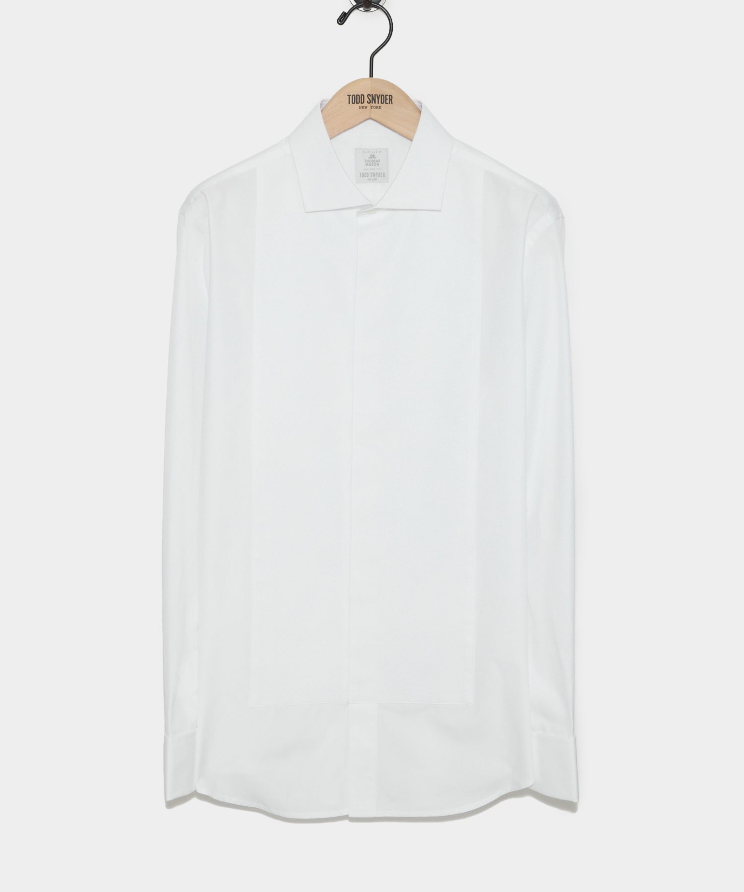 Italian Cotton Pique Bib Front Tuxedo Shirt - Image 5