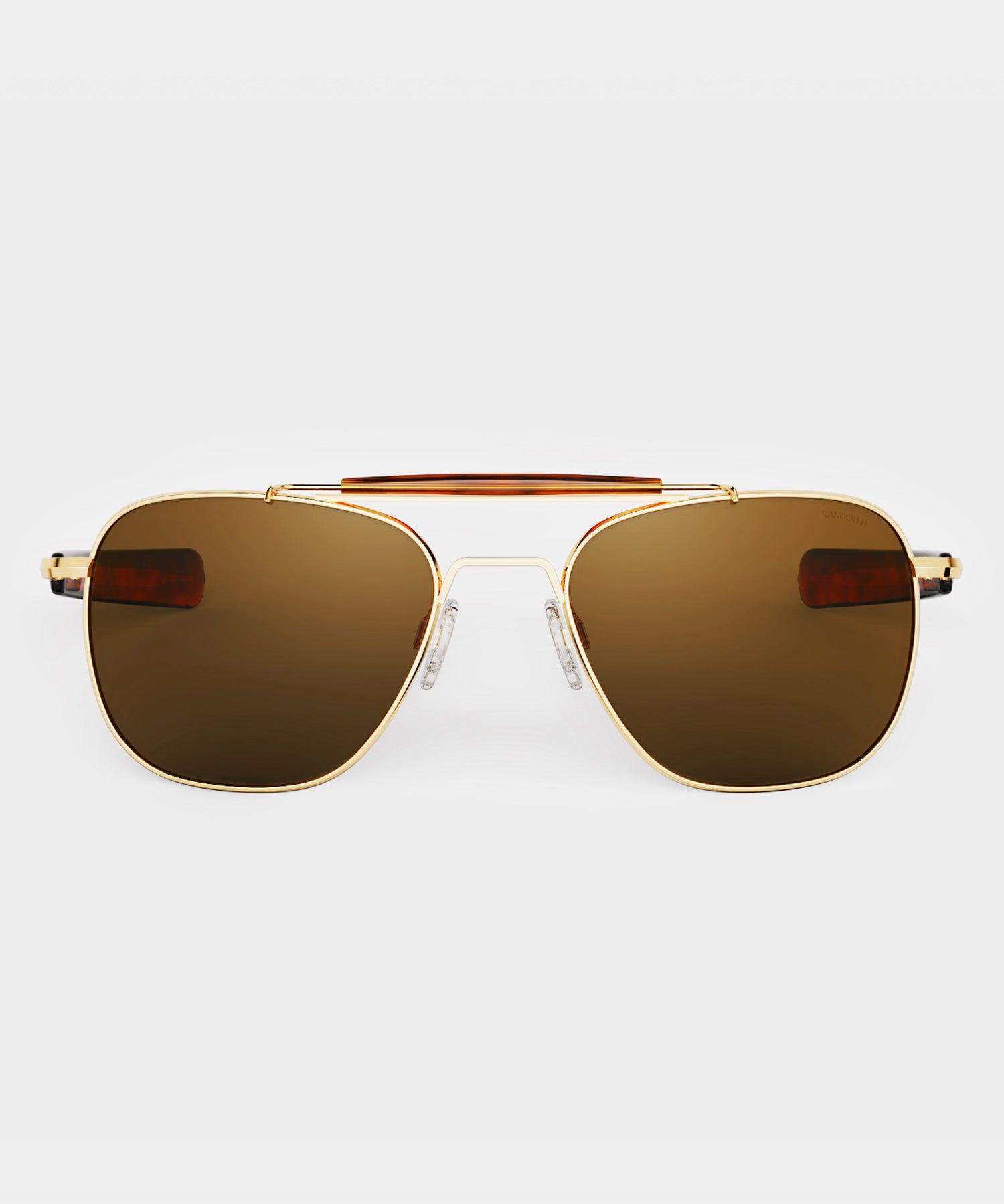 Randolph Glass Polarized Sunglasses in American Tan & 23k Gold - Image 2
