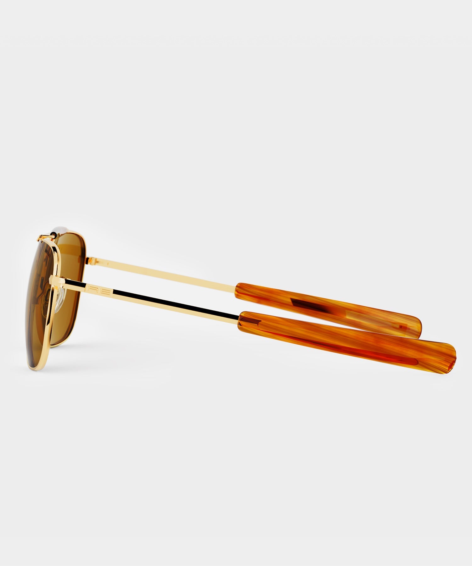 Randolph Glass Polarized Sunglasses in American Tan & 23k Gold - Image 3