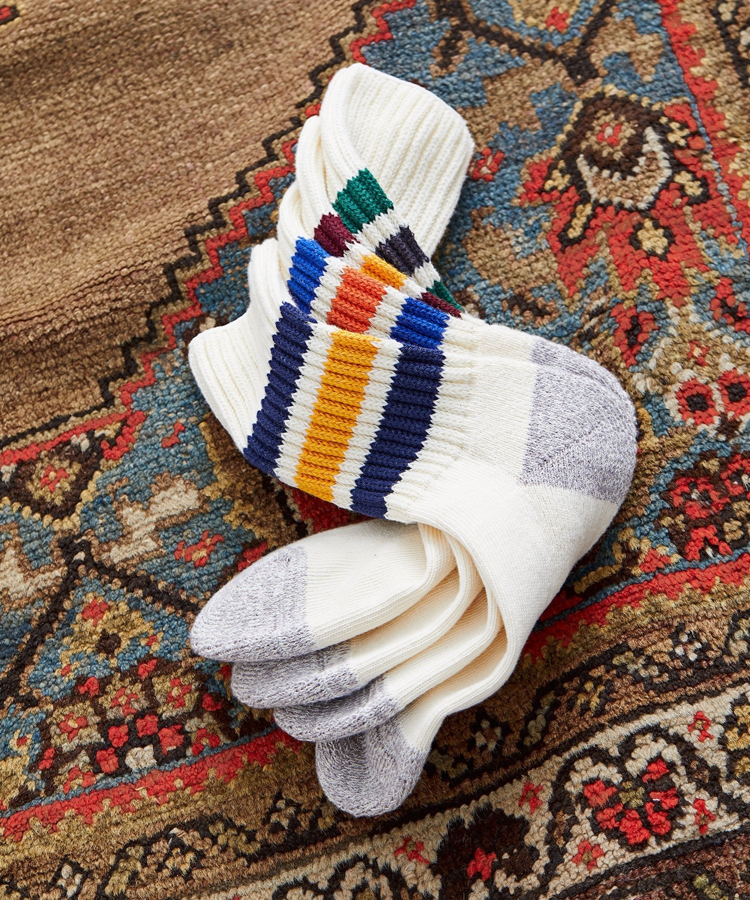 RoToTo Coarse Old School Ribbed Crew Socks - Image 2