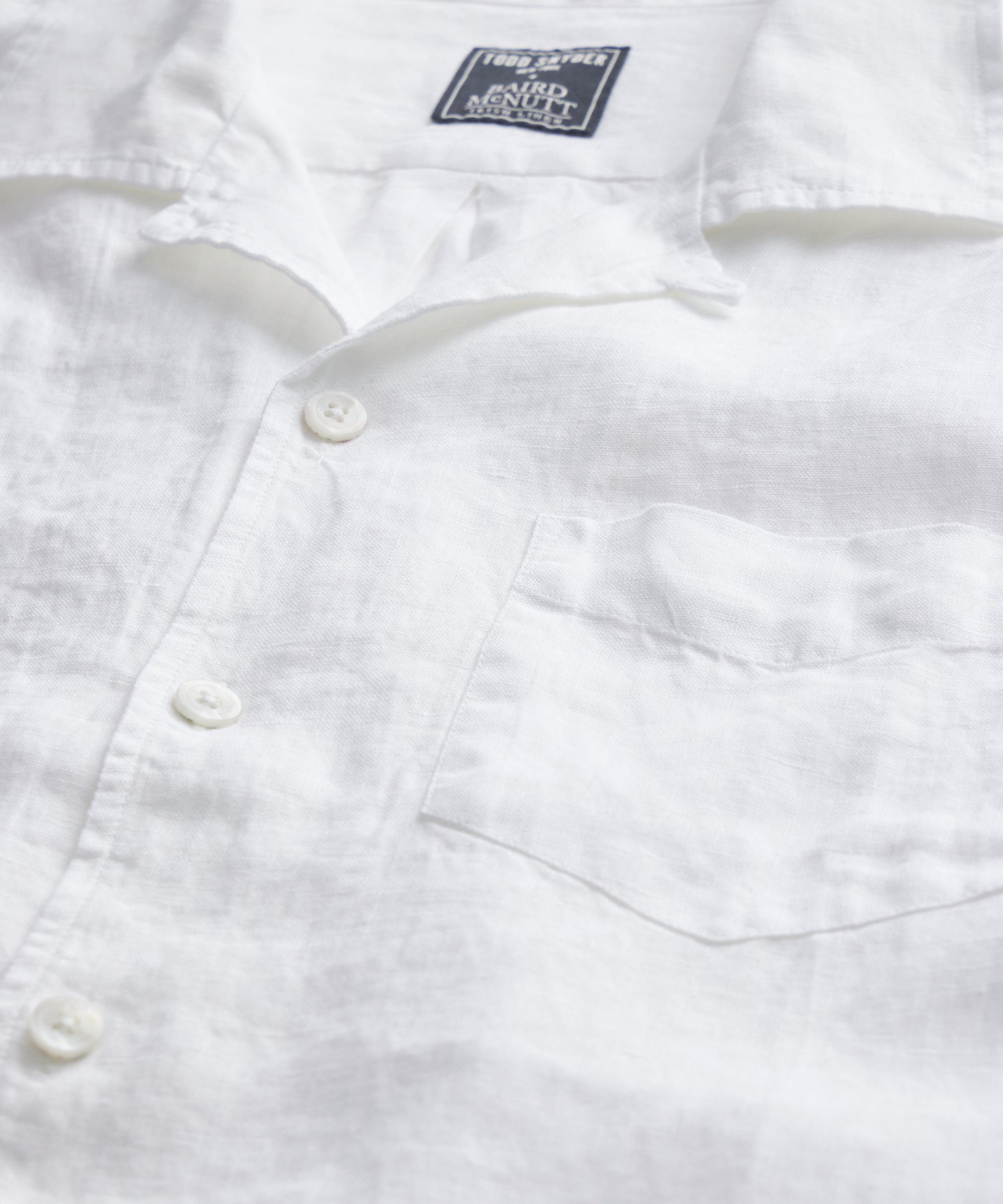 Sea Soft Irish Linen Camp Collar Shirt - Image 3