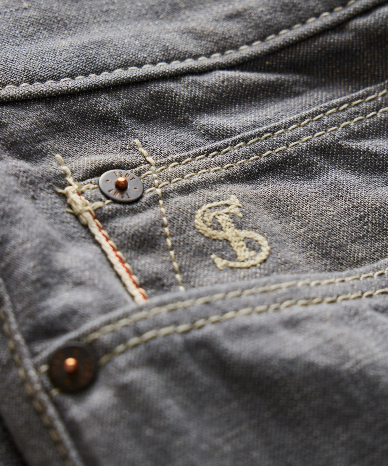 Slim Lightweight Japanese Selvedge Jean in Light Charcoal - Image 6