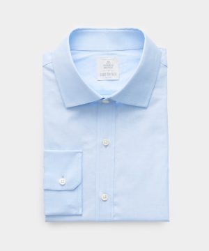 Cotton Poplin End on End Spread Collar Dress Shirt