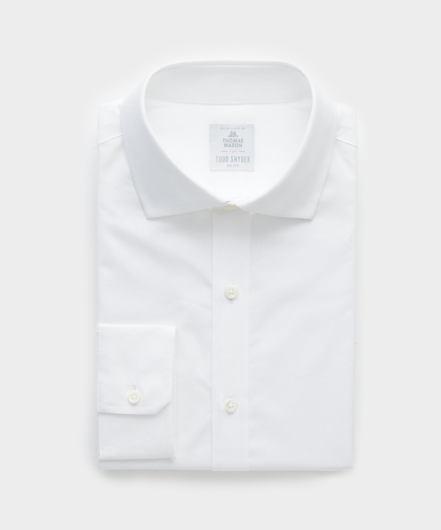 Cotton Poplin End on End Spread Collar Dress Shirt