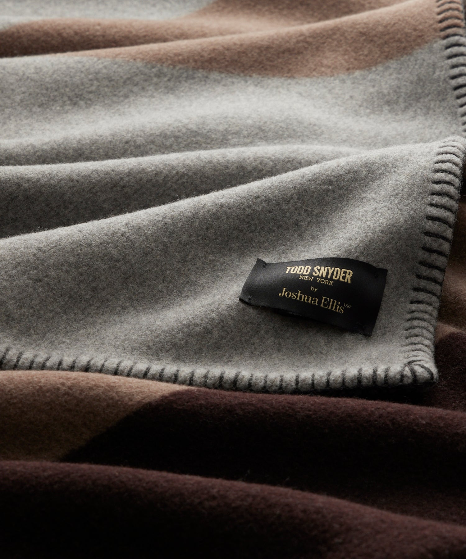 Todd Snyder x Joshua Ellis Wool Blanket In Brown Stripe - Image 2