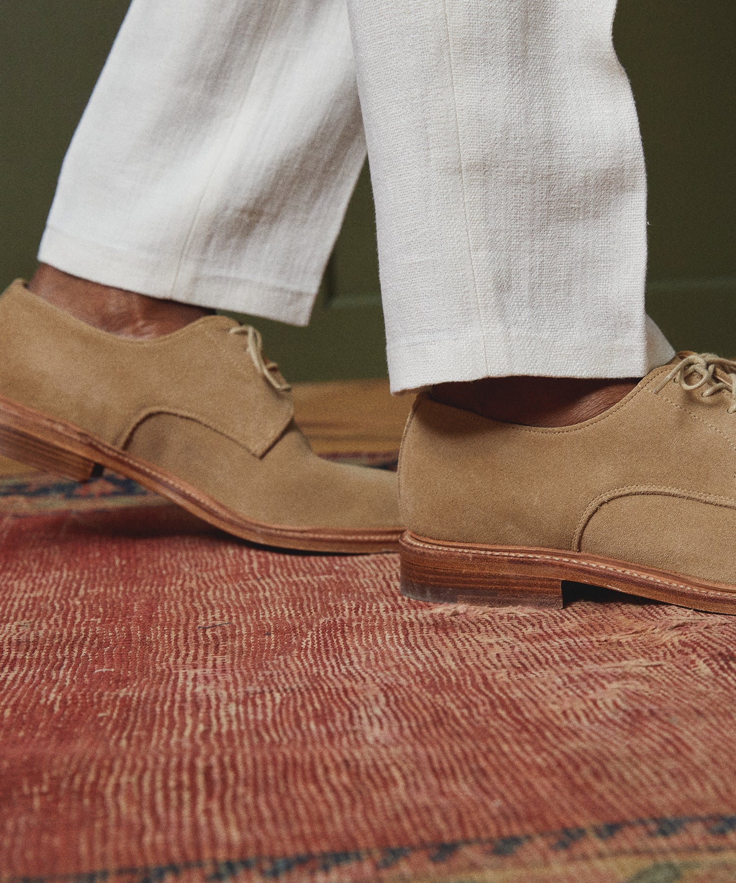 Todd Snyder x Sanders Archie Unconstructed Lace-Up Suede Derby - Image 2