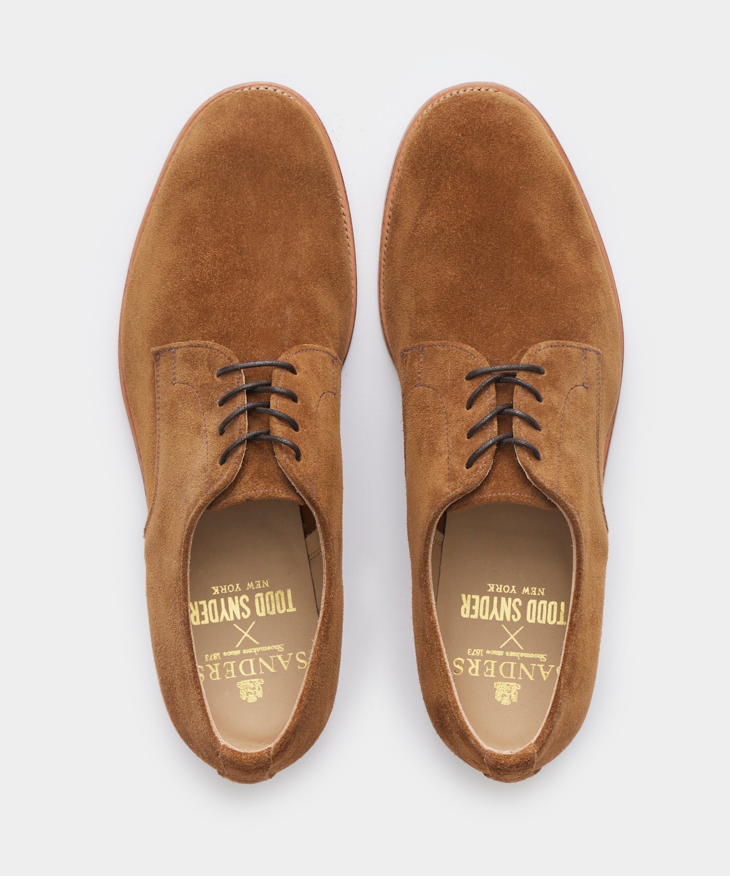 Todd Snyder x Sanders Archie Unconstructed Lace-Up Suede Derby - Image 2