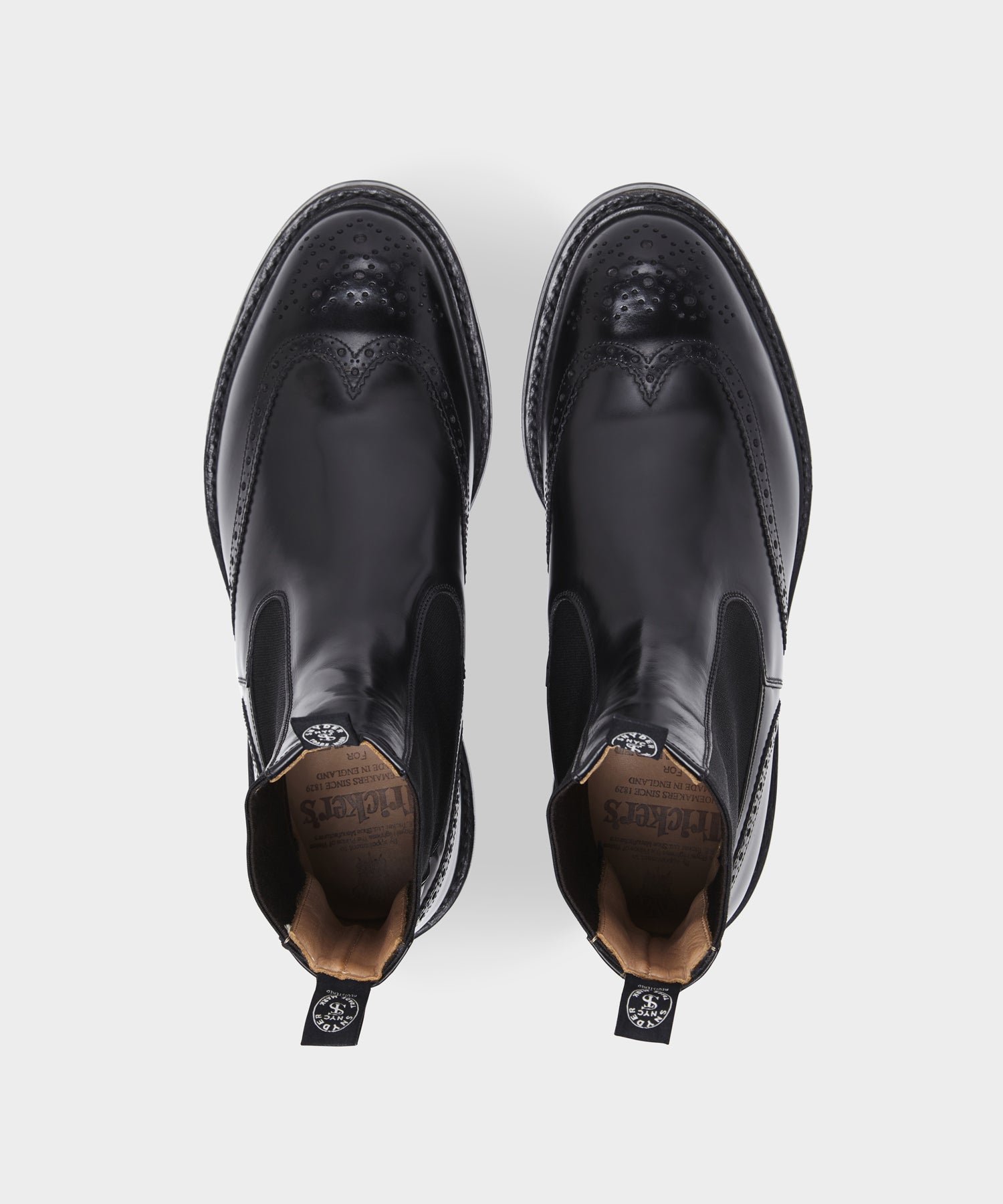 Todd Snyder x Tricker's Henry Wing Cap Chelsea Leather Boot - Image 4