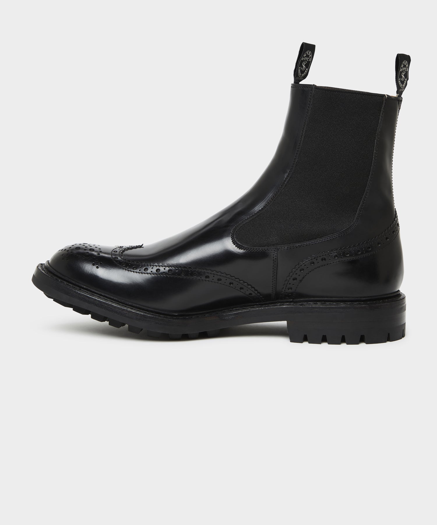 Todd Snyder x Tricker's Henry Wing Cap Chelsea Leather Boot - Image 2