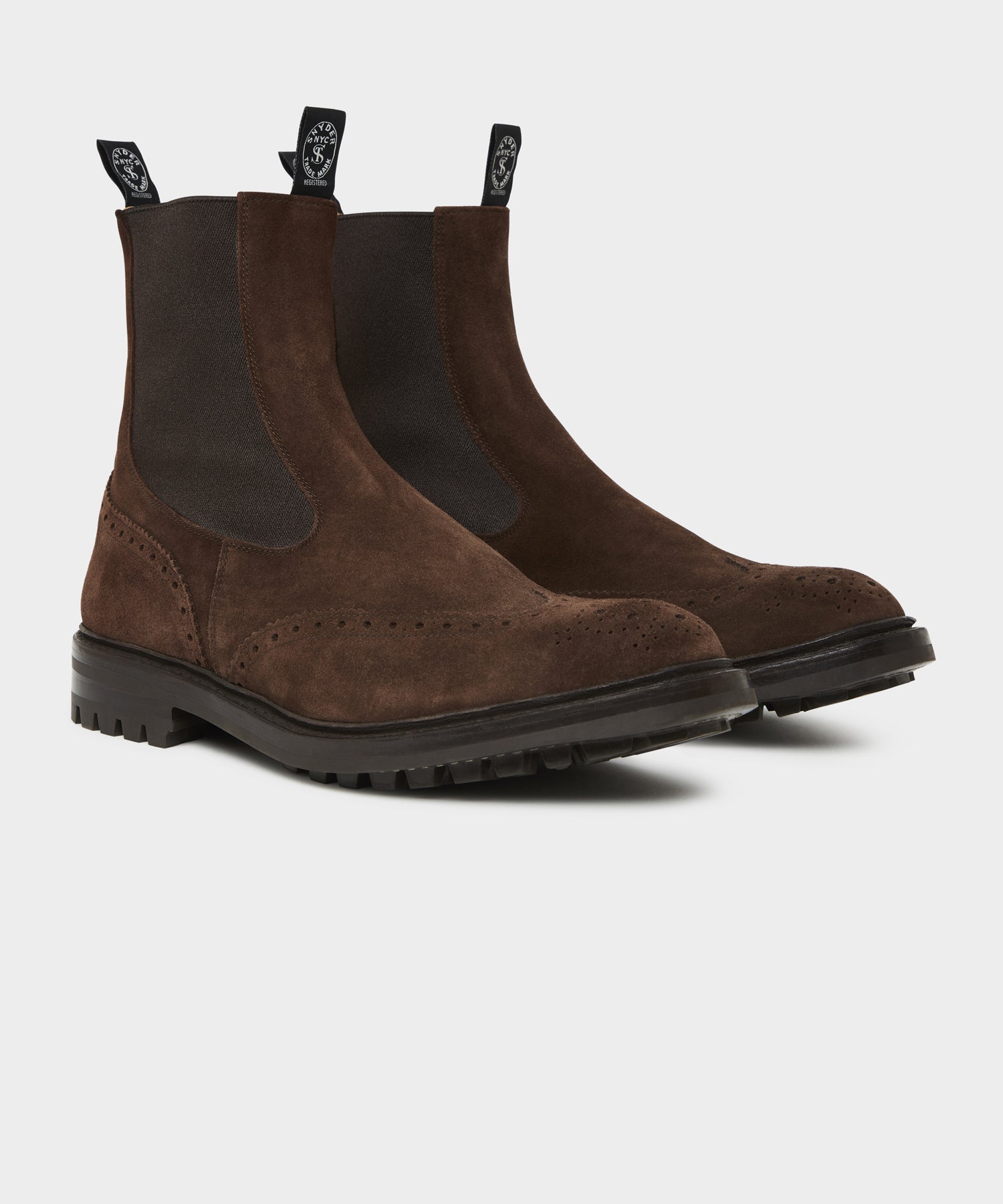 Todd Snyder x Tricker's Henry Wing Cap Chelsea Suede Boot - Image 3